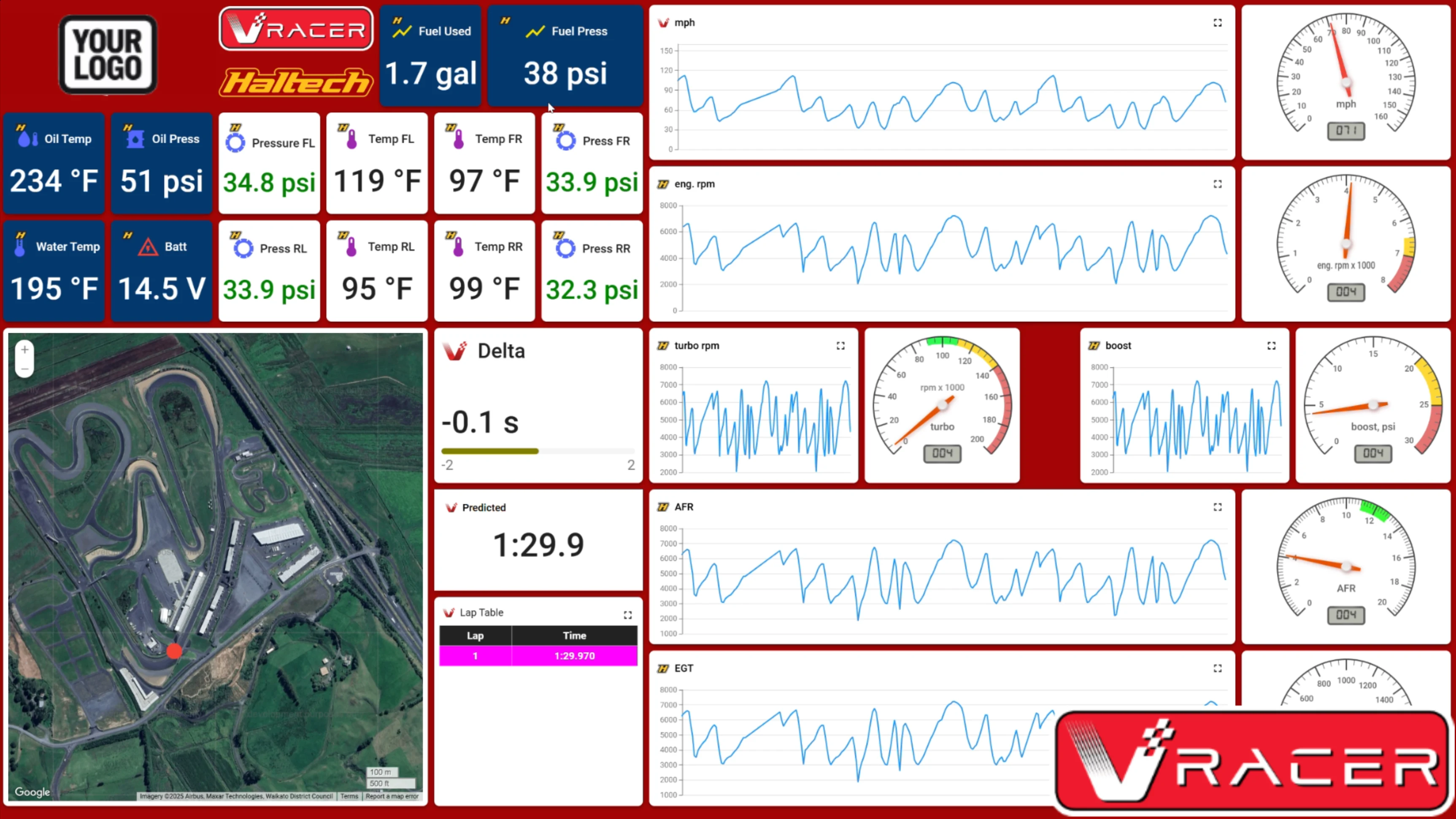 VRacer GPS Track Day Lap Timer screenshot