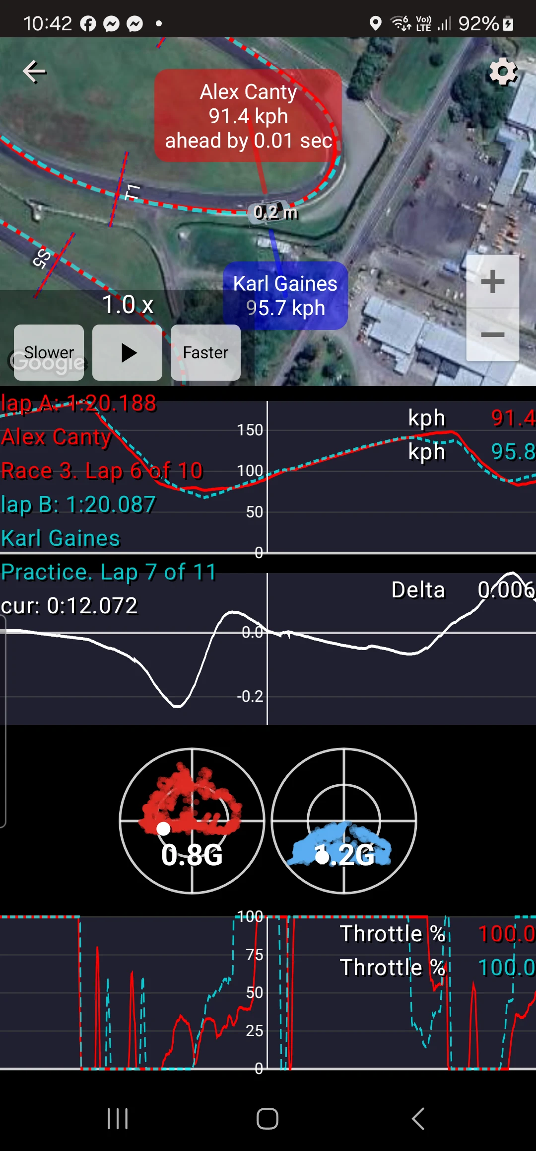 VRacer GPS Track Day Lap Timer screenshot